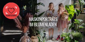Maskenporträts im Blumenladen bei Milles fleures
