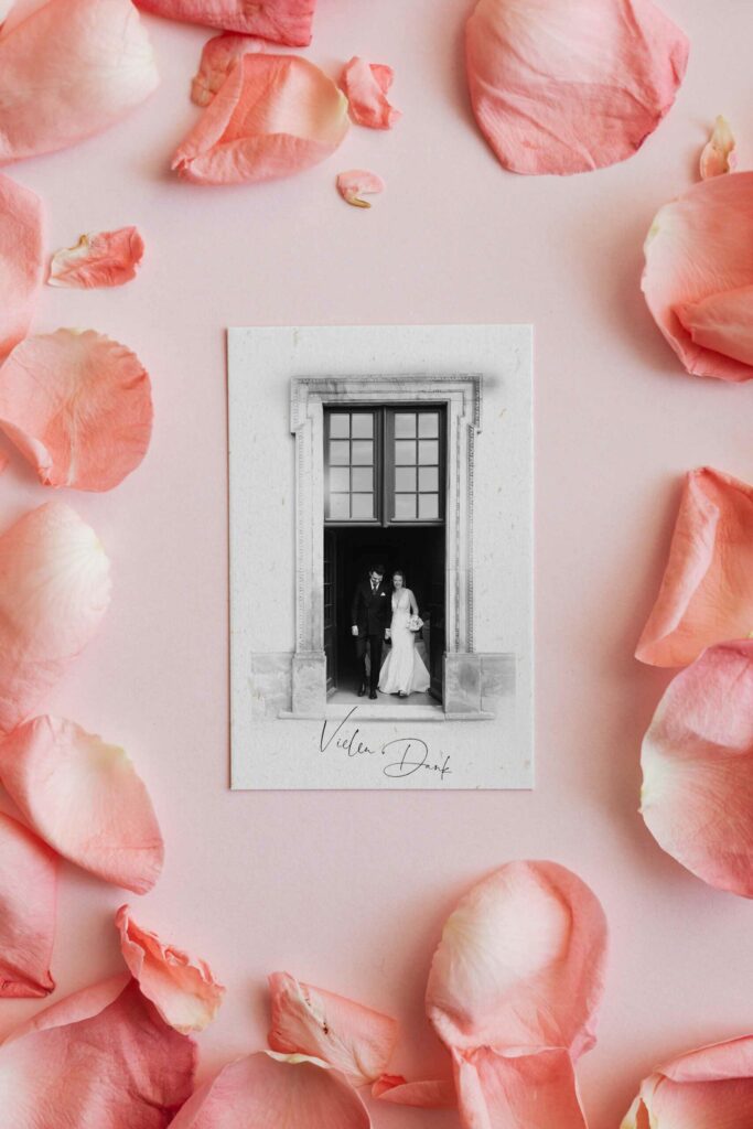 danksagungs karte zur hochzeit gestalten