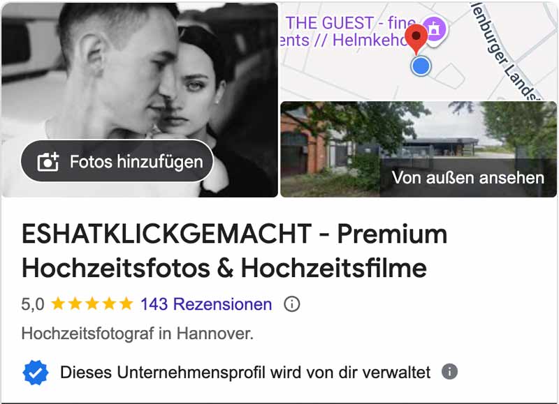 eshatklickgemacht fotografie - goolge my business profil