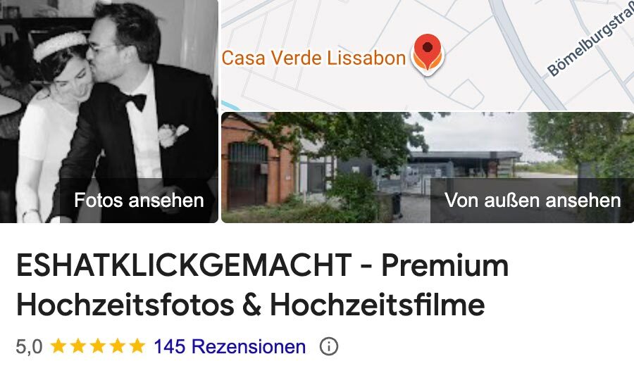 meine Google Bewertungen verraten warum ich Der beste Hochzeitsfotograf in Hamburg bin
